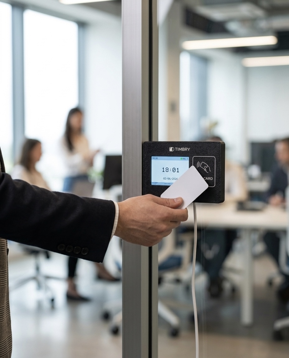 Timbry lettore NFC - accesso a vetrata